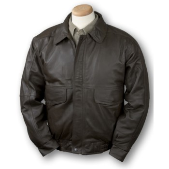 MEN'S BUFFED LEATHER BOMBER JACKET